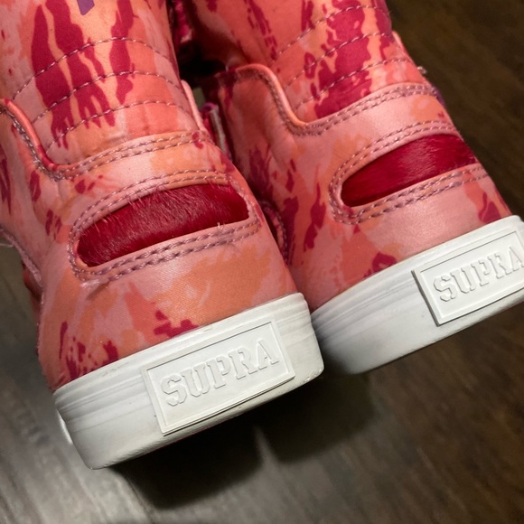 Supra Skate Shoes PINK PARTY Society Mens size 8.5 high RARE - Picture 5 of 9